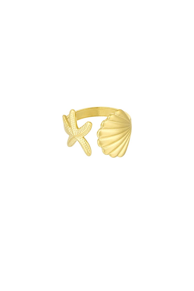 Ring sea shell vibes - Goudkleur