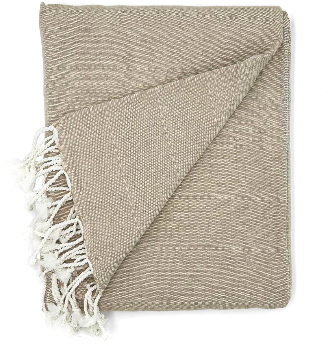 Textil Multifunctioneel sprei, beddeken, banksprei, beige, 180 x 260 cm