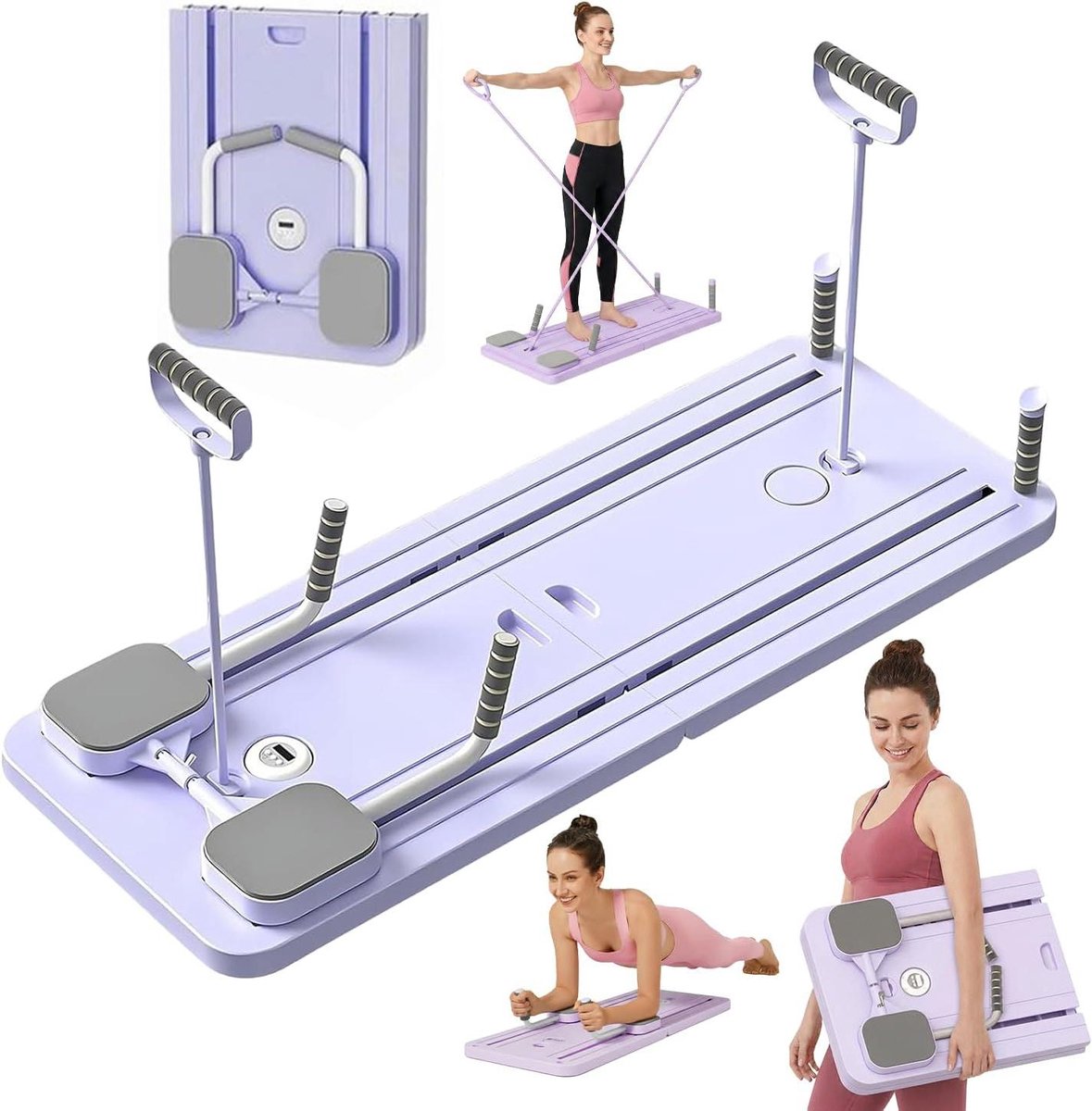 Pilates Reformer Board - Home Fitness Trainer - Full Body Workout - Ingebouwde Timer
