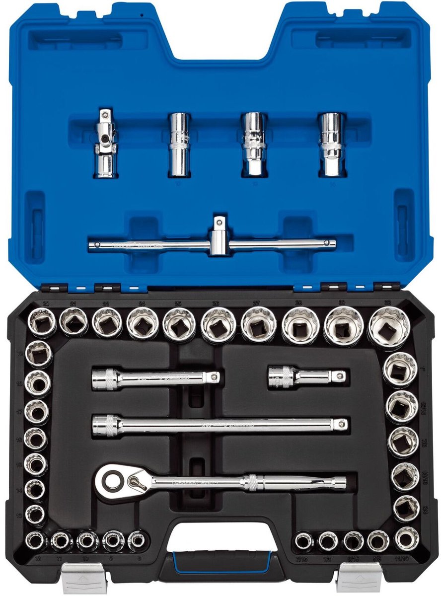 Draper doppenset - 1/2 inch - metrisch en Inch - 41-delig