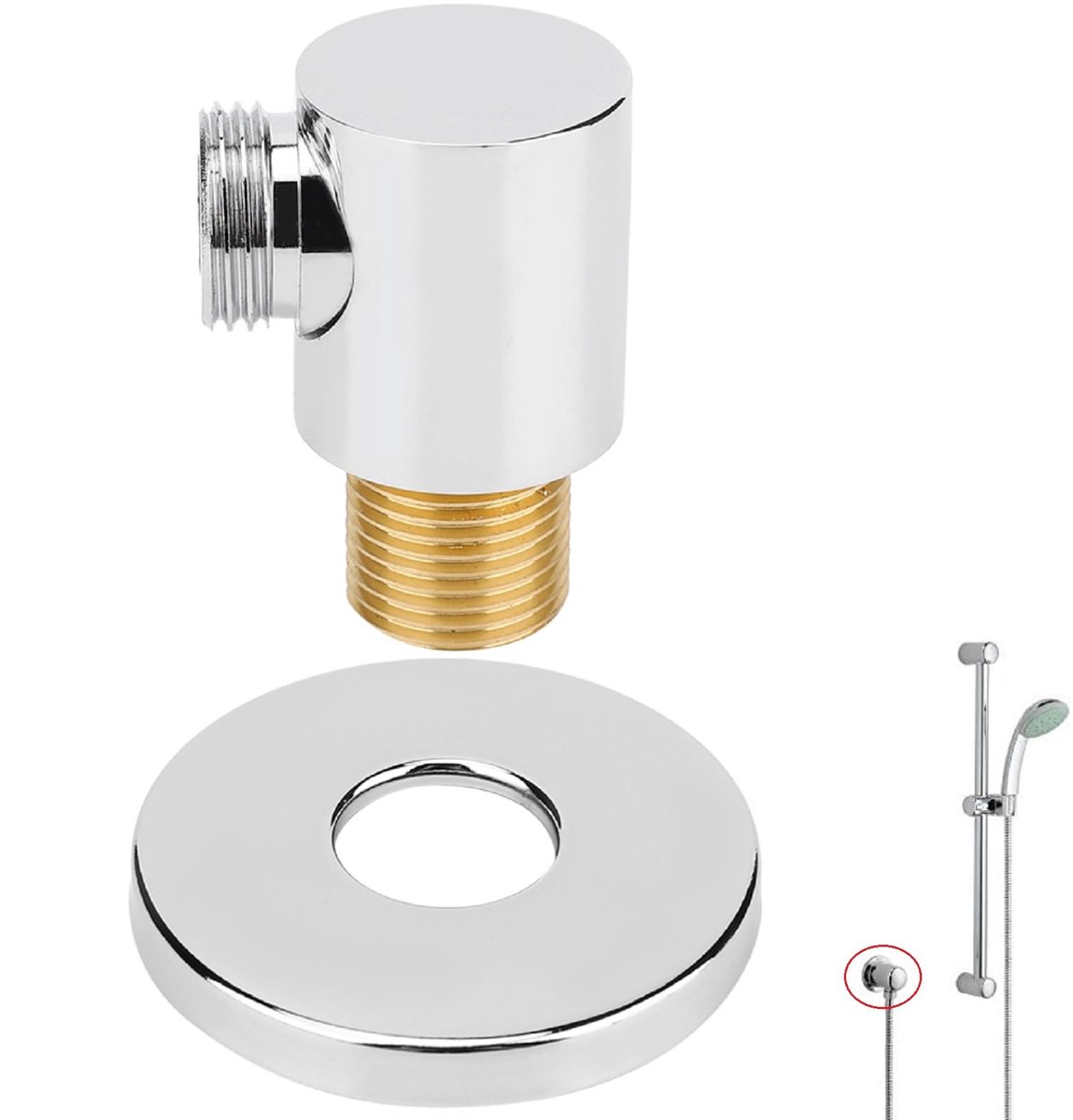 Douche Connector-Huishoudelijk Koper Wandmontage Doucheslang Connector Muur Elleboog Badkameraccessoires G1/2in