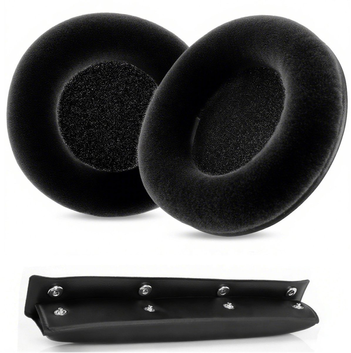Dailygoods - DT770 pro vervangende oorkussens compatibel met Beyerdynamic MMX300, DT770, DT880, DT990, Custom One hoofdtelefoon oorkussens -zwart