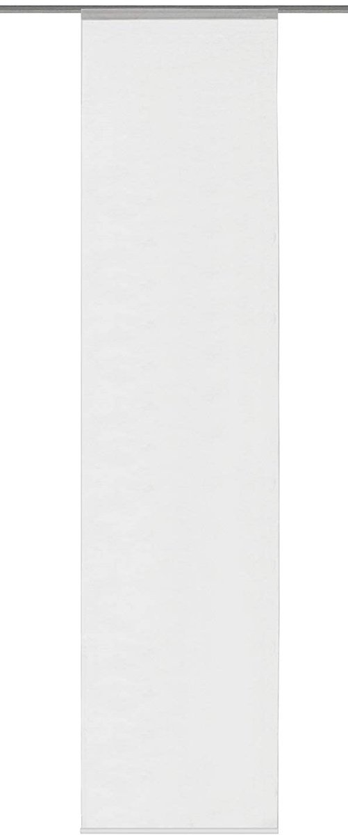 Fashion, Wit Schuifgordijn, "Effen", 245 X 60 Cm, Deco-Stof Zijdelook, Wit