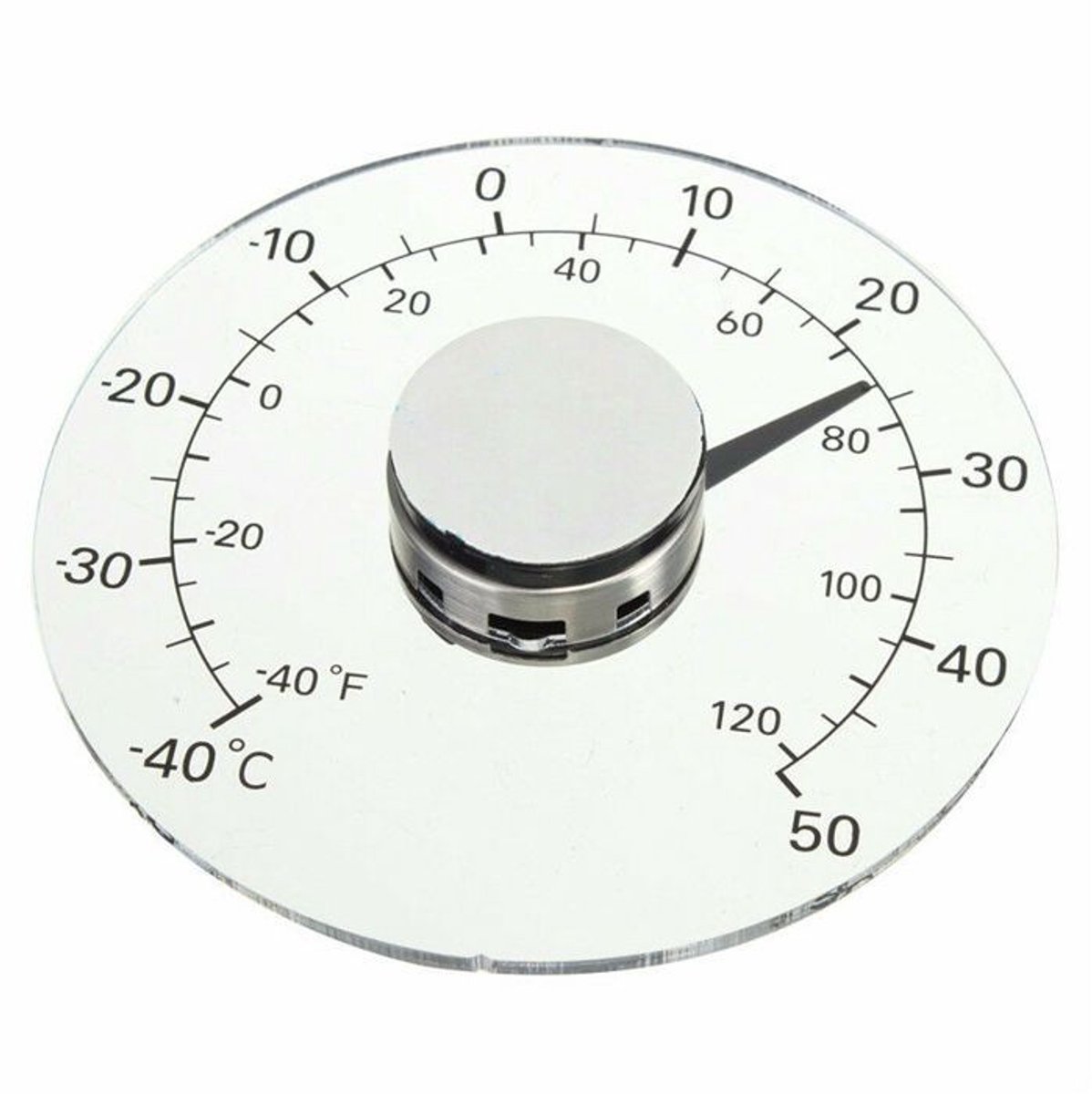 Buitenthermometer - waterdicht - transparant - eenvoudig te installeren op ramen - wijzerplaatdiameter 11 cm