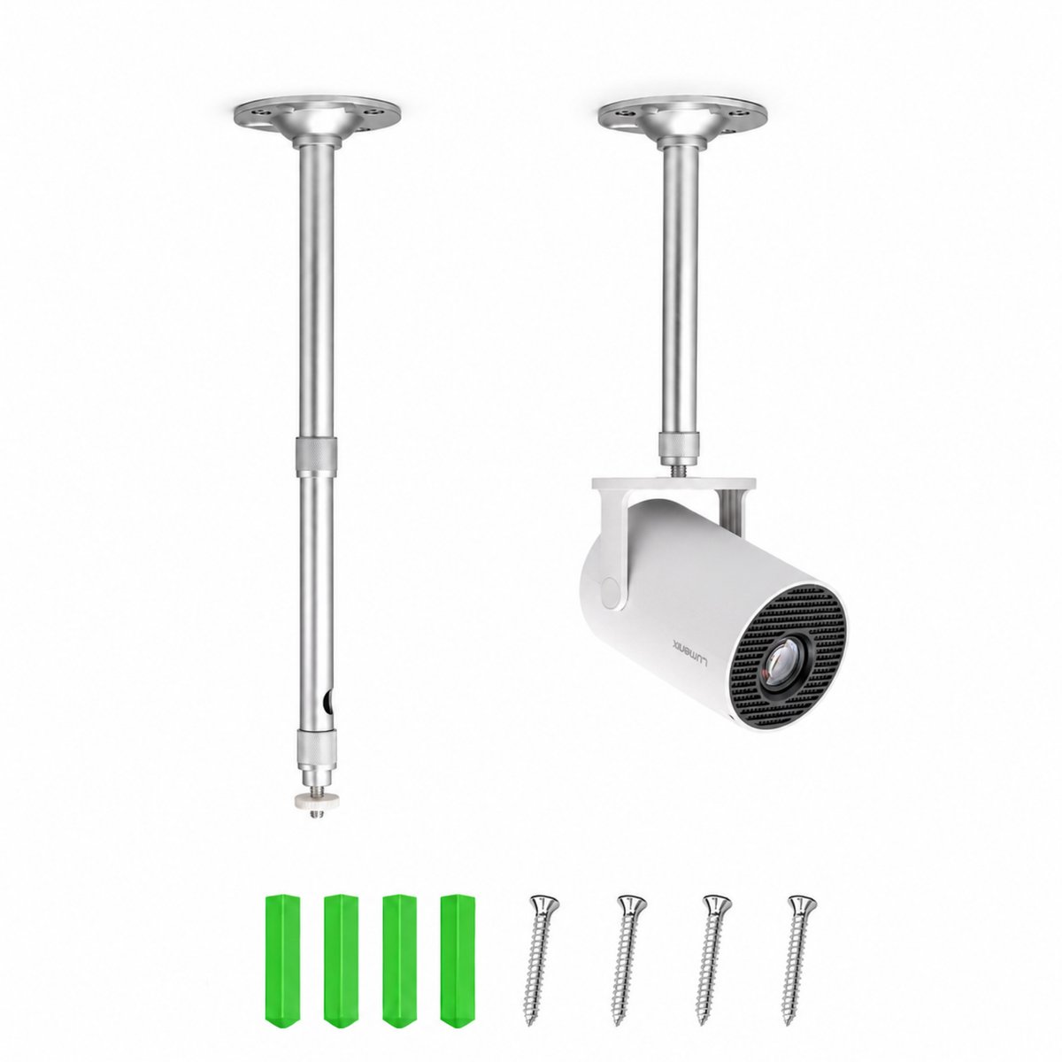 Lumenix Beamer Statief - Projector Statief - Tafel Statief - Tripod - Verstelbare Kogelkop - Geschikt voor Vloer, Wand of Plafond