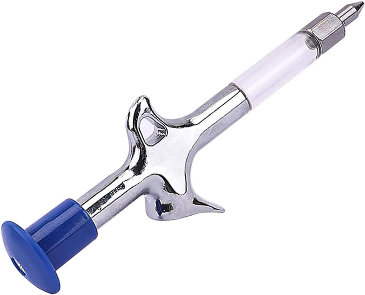 Precisie-vetpers voor fietsen, 175 mm aluminium smeerapparaat met 13 mm universele winde, voor trapaslager/stuurstel/naaf, ergonomische bediening met één hand