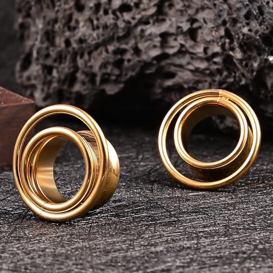 Tunnels Vlees Brancard Double Flared Plugs Meters Coil Rvs Oren Piercing Sieraden voor Mannen Vrouwen 8mm tot 19mm — afbeelding 4
