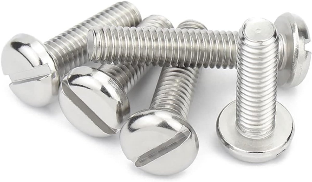 Sleufschroeven met Ronde Kop Gegroefde Schroeven Ronde Kop Machineschroeven M6×12mm, 20 pcs