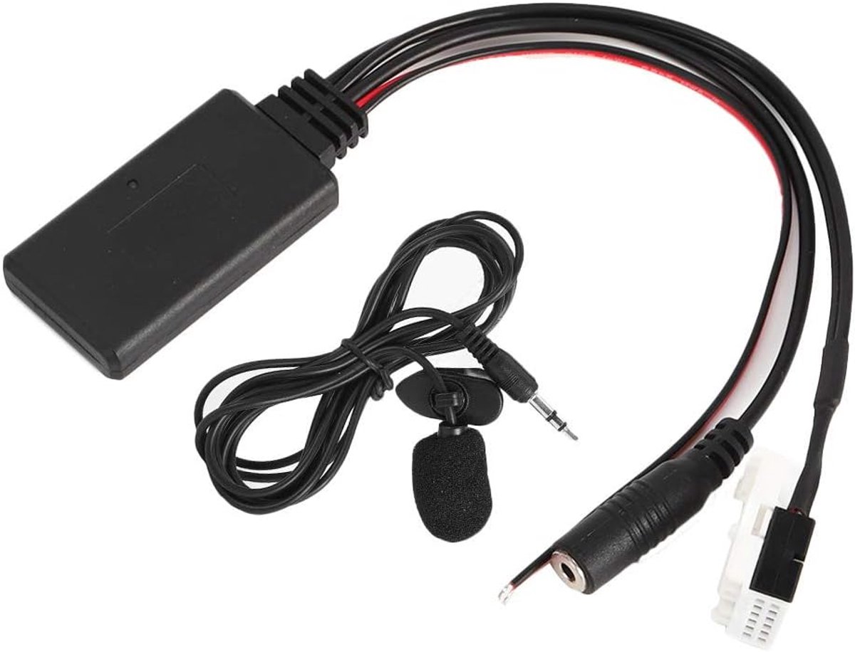 Bluetooth-audiokabel Auto Auto Audio Connector Auto Bluetooth Audio MP3-kabeladapter met microfoon Kit Fit voor ‑ W169 W221 W251 W245