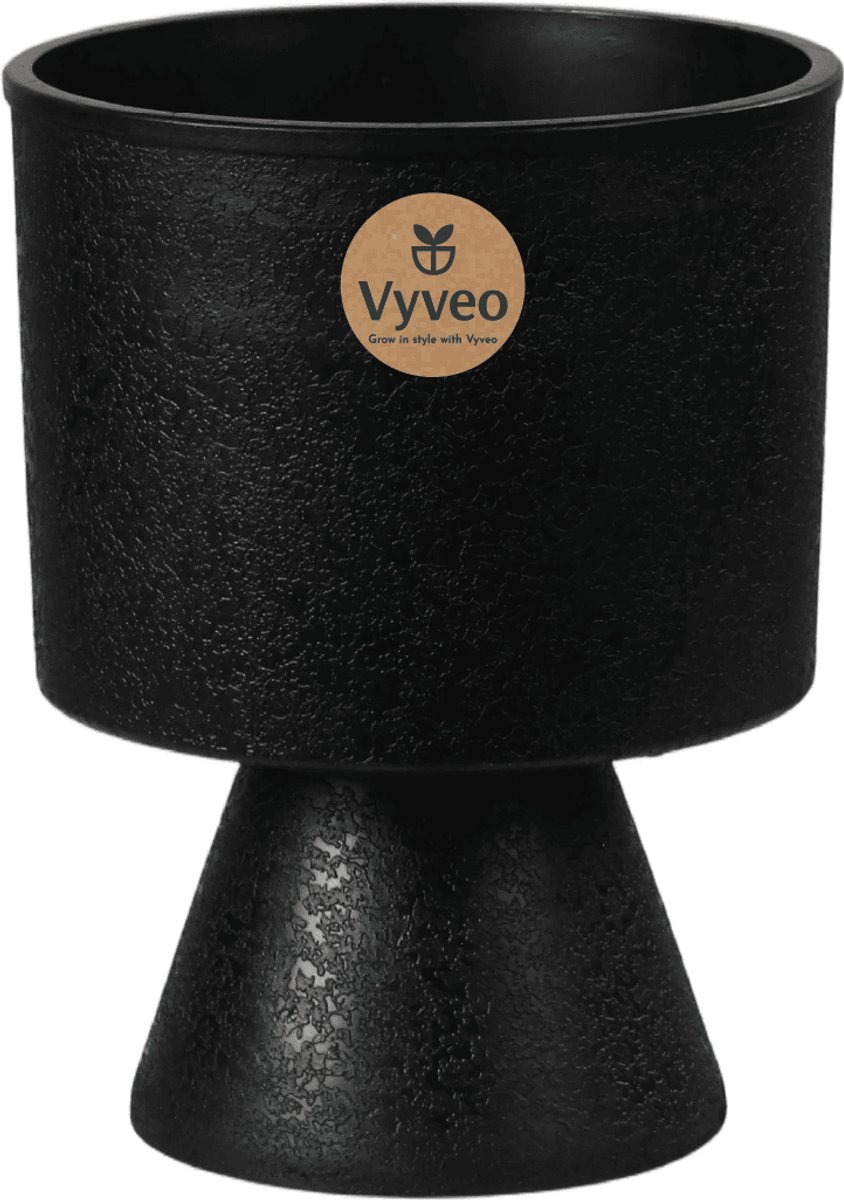 Vyveo - Bloempot Monolith - 40x52 - Zwart - Bloempot voor binnen en buiten - Lichtgewicht - Breukbestendig - Vorstbestendig - UV-bestendig