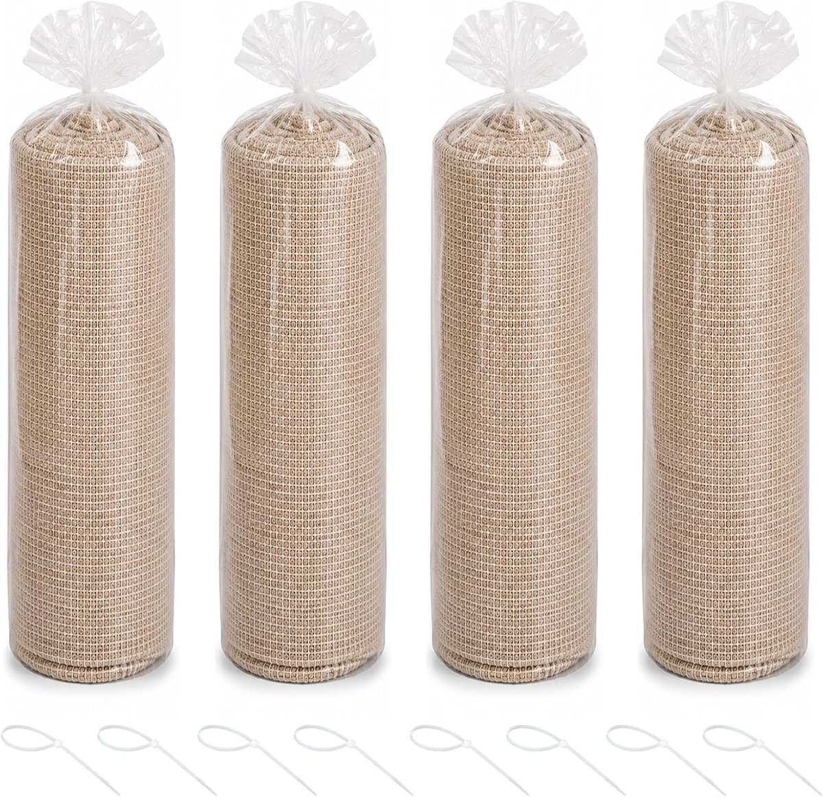Opbergtas voor tapijt, 4 stuks, 330 x 70 cm, opbergtas, waterdicht, stofdicht, transparant PE