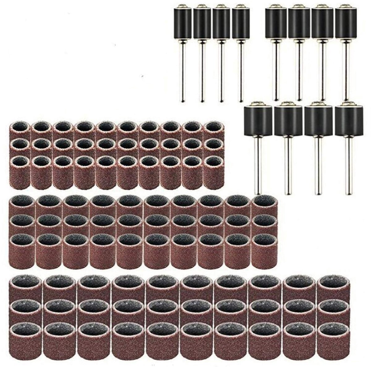 102 stuks roterende schuurring, inclusief 90 stuks zandring en 12 stuks zandtrommel voor het Dremel rotatiegereedschap