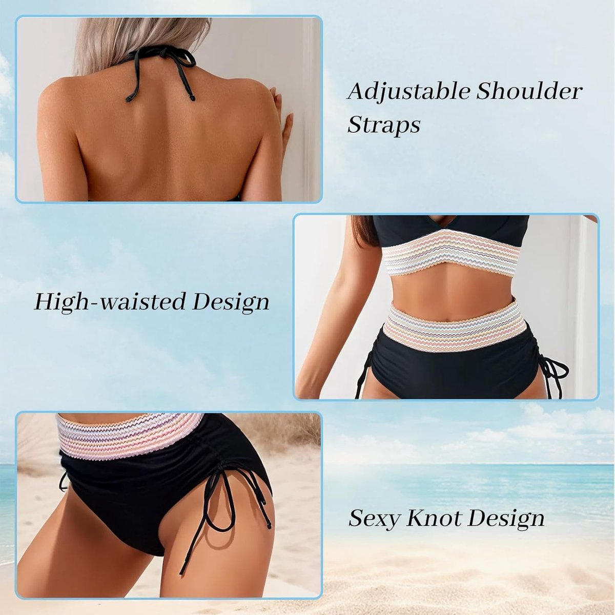 Sets met hoge taille voor dames, 2-delige badpakken voor dames, buikcontrole, zwemkostuum, zomer, strandvakantie