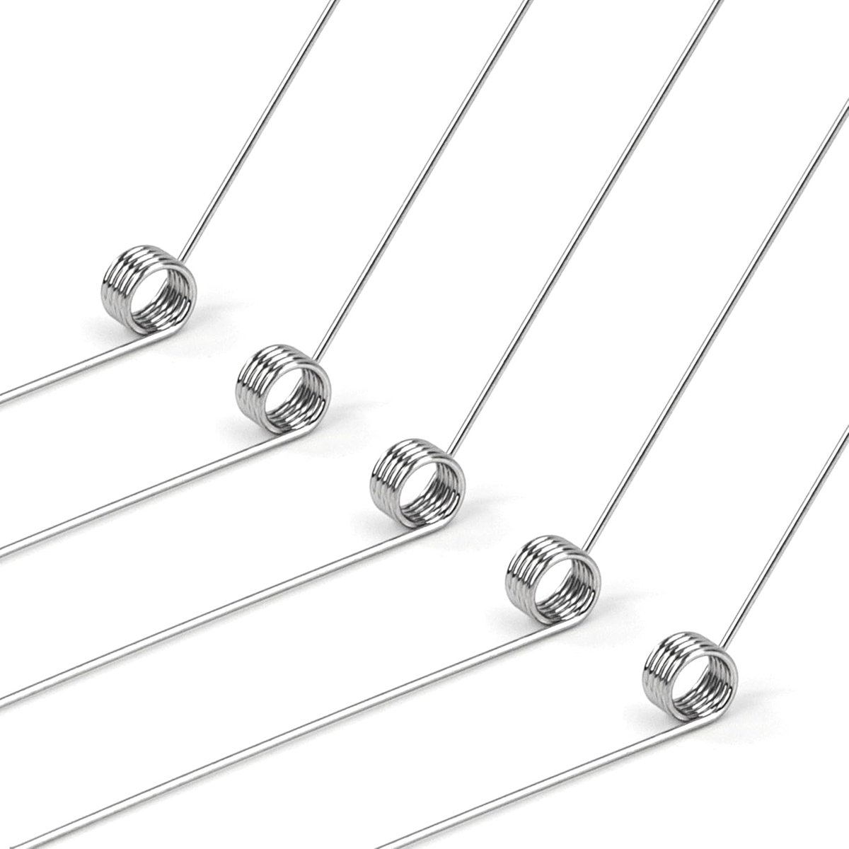 Torsieveren van roestvrij staal draaddiameter 0,3 mm binnendiameter 2 mm armlengte 20 mm hoek 135° 5 omwentelingen links 0,3 x 2 x 20 mm