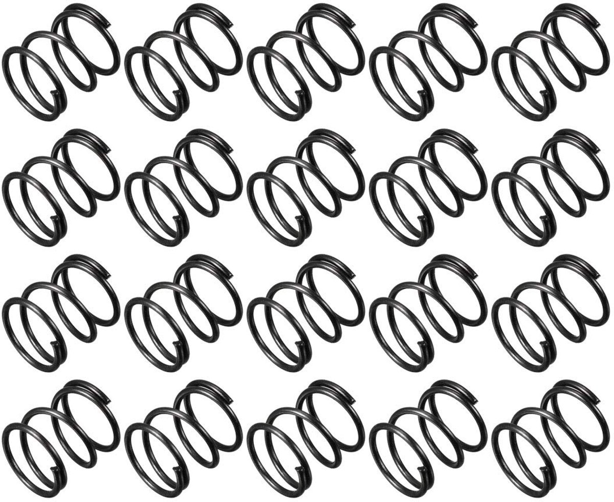 Sourcingmap 1.2mm Draad Dia 14mm Buitendiameter 15mm Lange Compressie Veren Zwart 20 stks