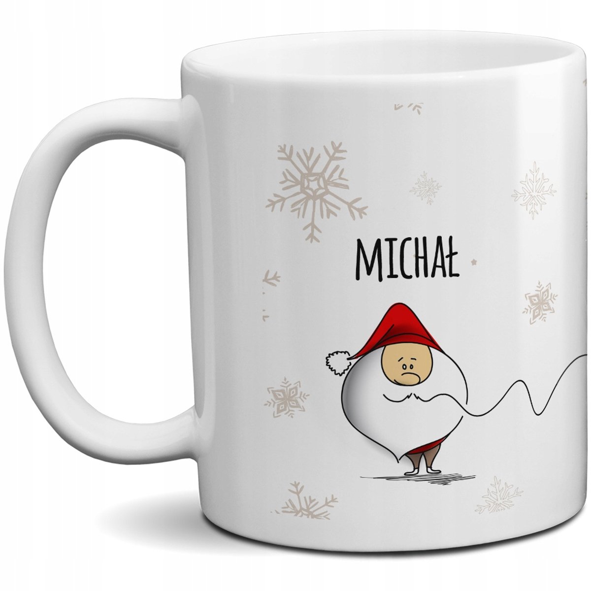 Merkloze Kerstmok met Naam - Vrolijke Kerstman - Cadeau Idee