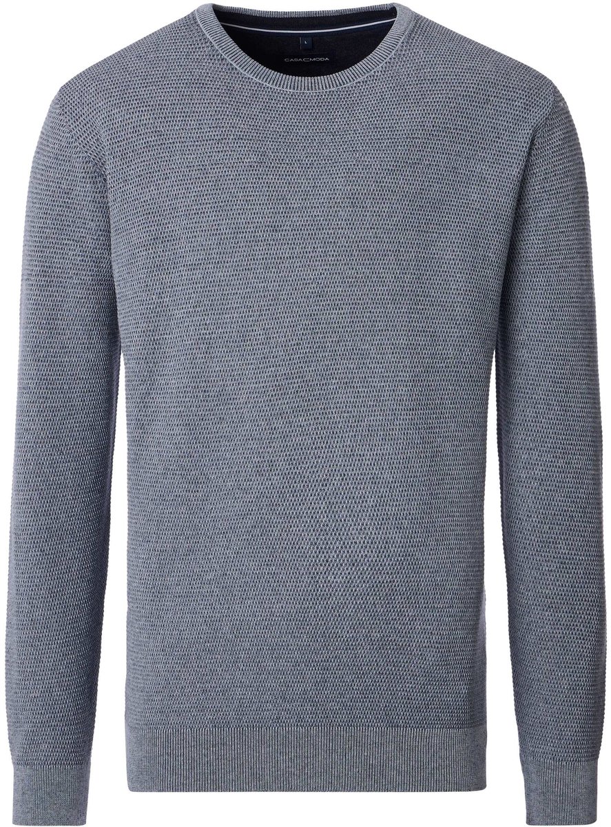 CASA MODA comfort fit trui - blauw - wit