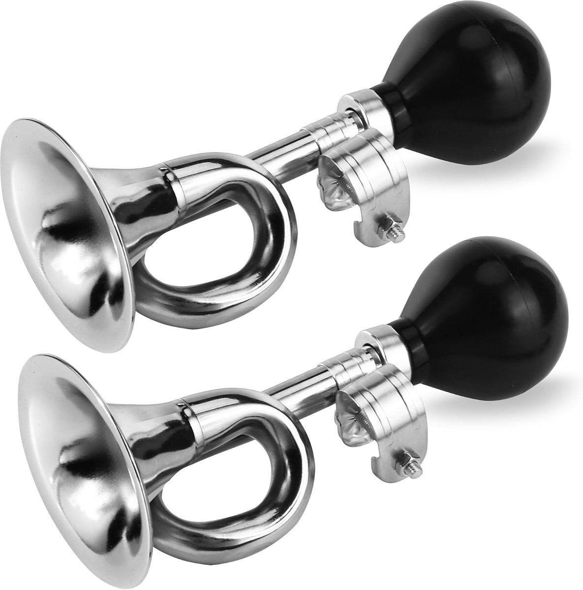 Verchroomde Balclaxon, 2 Stuks, Fietsbel, Modern, Metaal, Clownclaxon, Voor Normale Fietsen, Mountainbikes, Golfkar