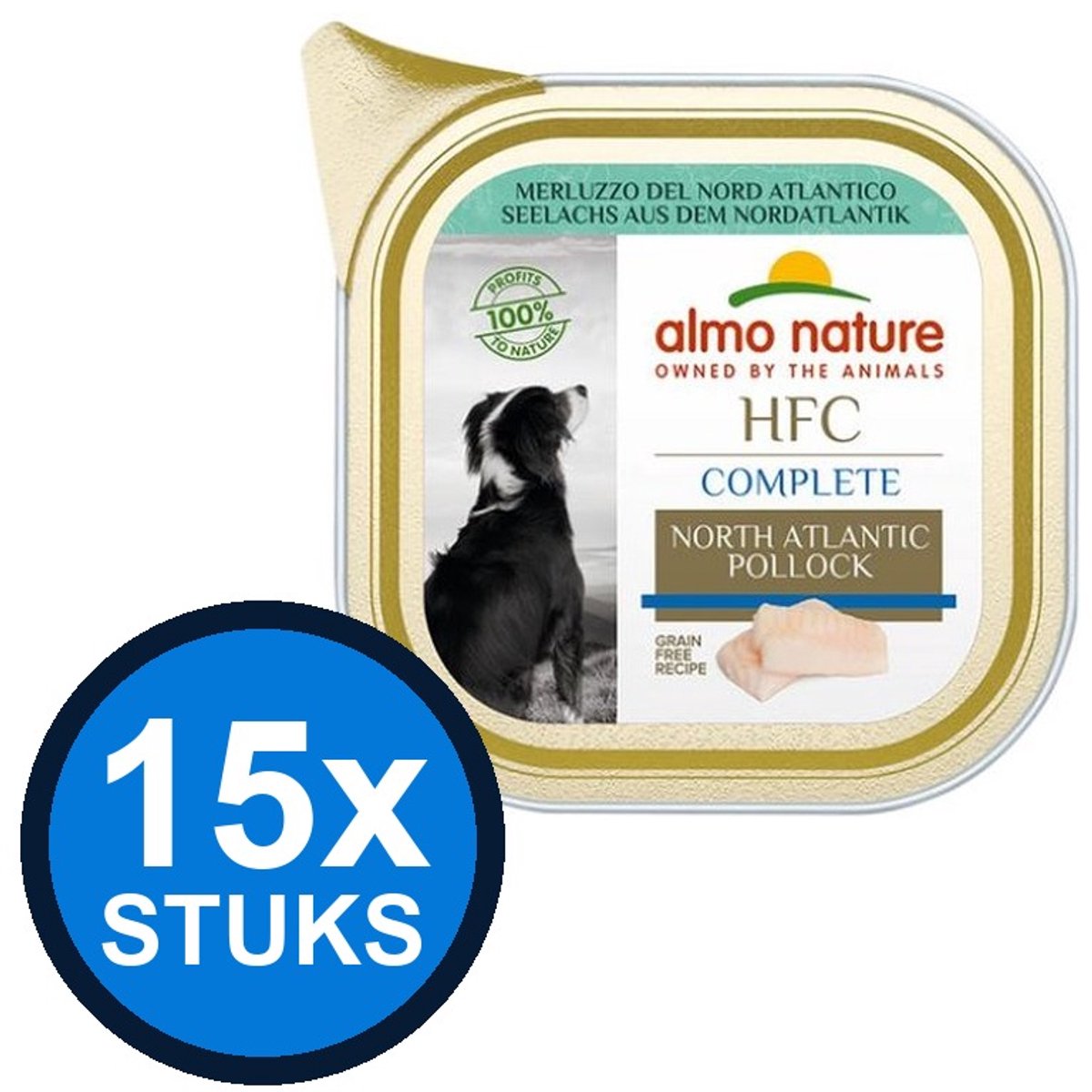 Almo Nature Almo Nature HFC dog alu complete noord atlantische pollock 85gr