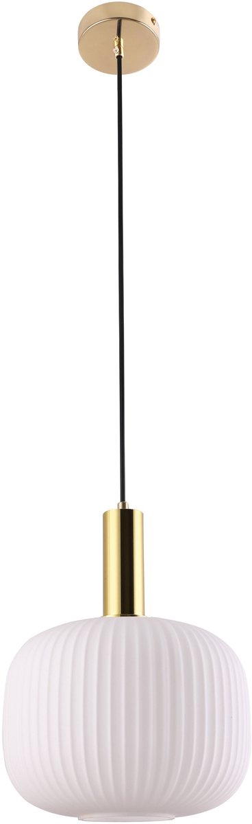 FRANCESCO hanglamp goud/wit E27 Ø26cm - moderne elegantie