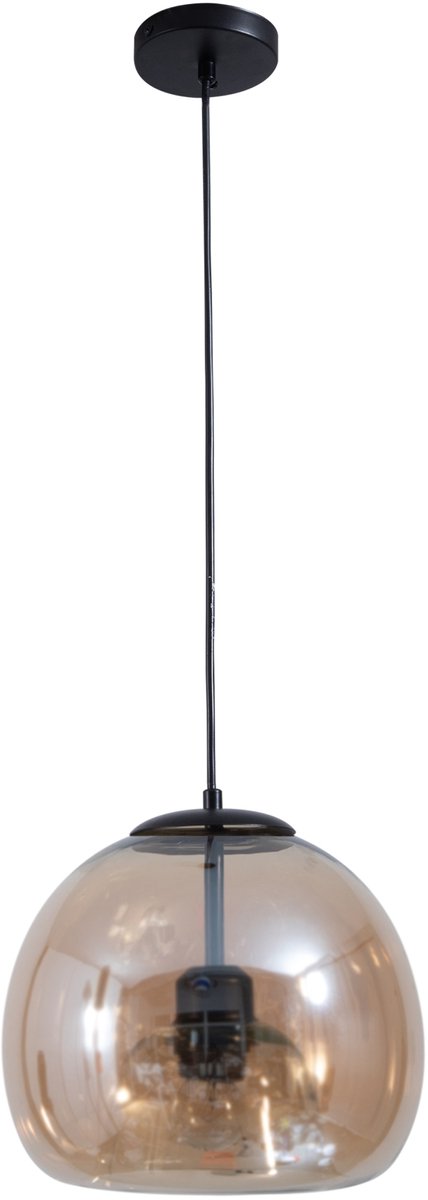Optima Hanglamp Amber Glas E27 25cm - Stijlvolle Verlichting