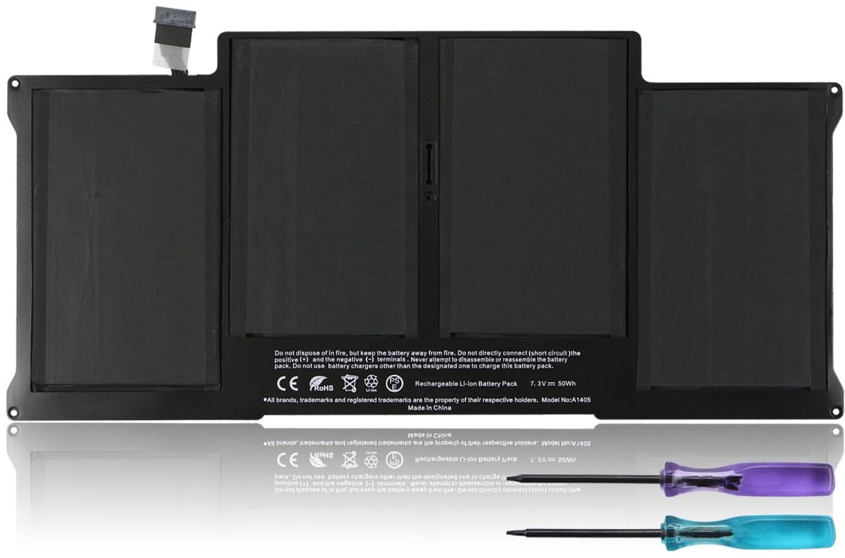 SolidKeus - Vervangende Laptopbatterij voor MacBook Air 13" A1369 en A1466