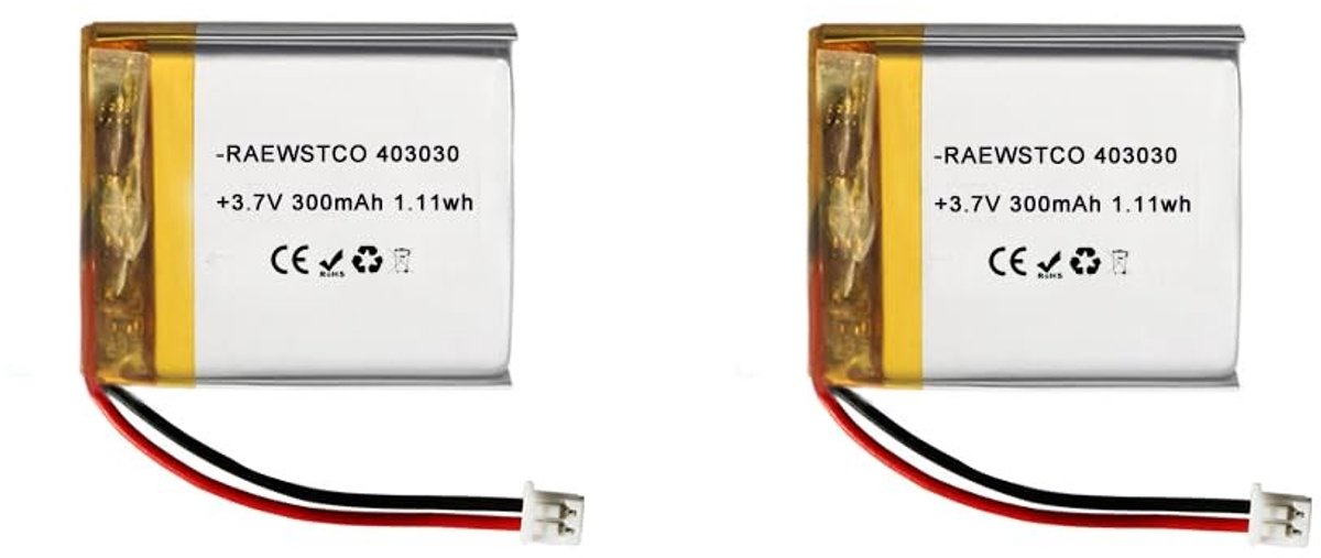 SolidKeus - 3,7 V 300 mAh Lithium Polymer Batterij voor Luchtreinigers