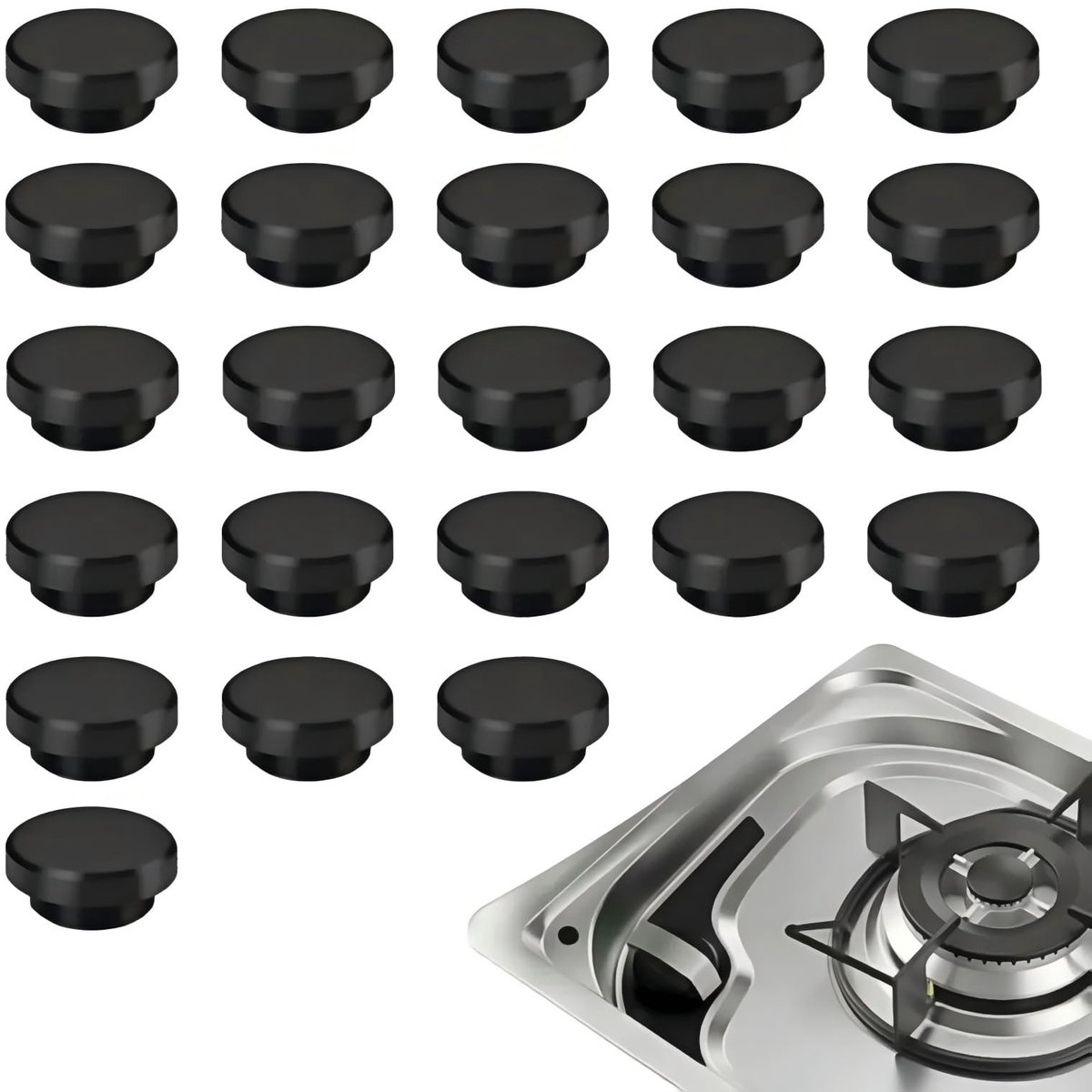 SolidKeus - Set van 24 Rubber Stoppen voor Schroeven en Motorhome Accessoires
