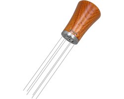 SolidKeus - WDT Tool voor Espresso met Houten Handgreep en 6 RVS Naalden