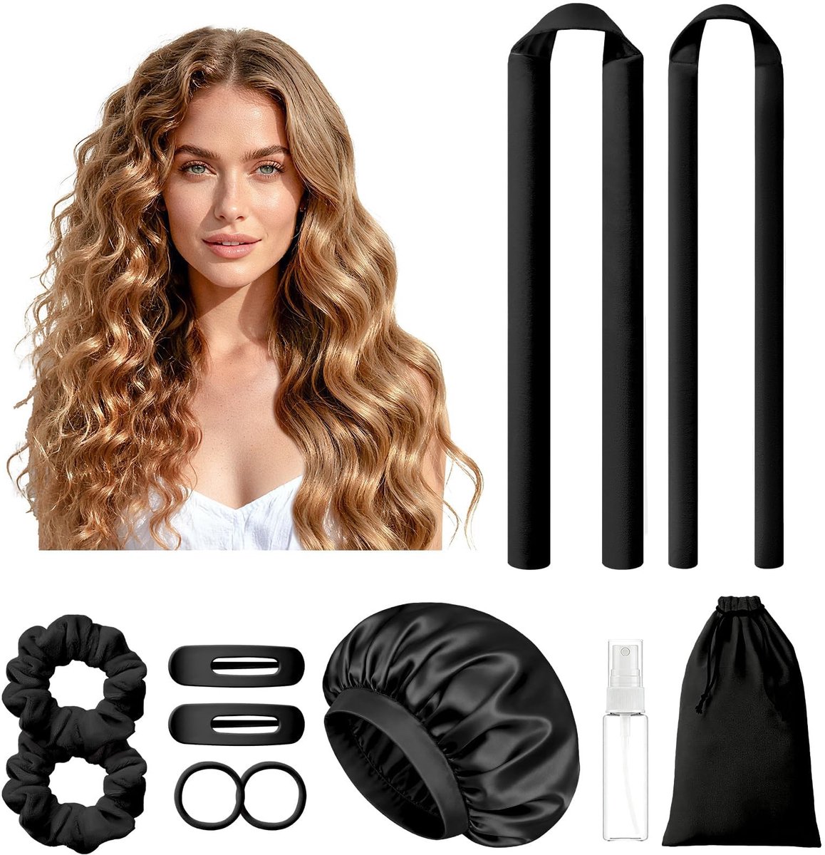 SolidKeus - Heatless Curls Set voor Natuurlijke Krullen zonder Hitte
