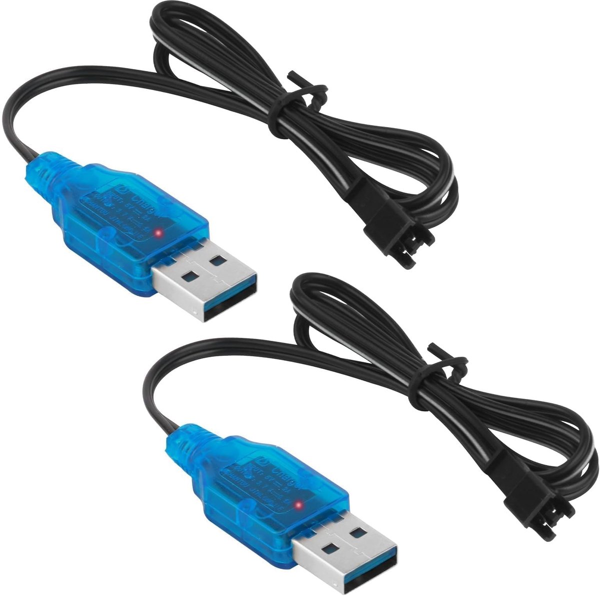 SolidKeus - Set van 2 USB Oplaadcables voor 3.7V Lithium Polymer Batterijen