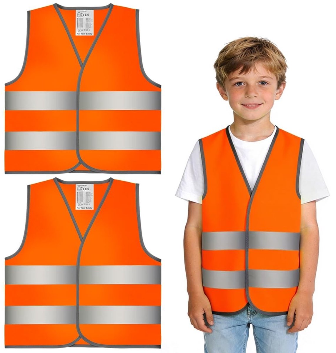 SolidKeus - Reflecterend Veiligheidsvest voor Kinderen met 360° Zichtbaarheid