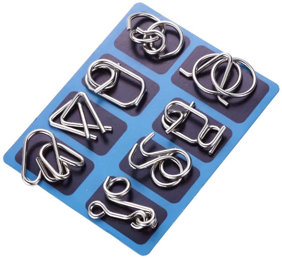 SolidKeus - Set van 8 Metaal Puzzels voor Breintraining
