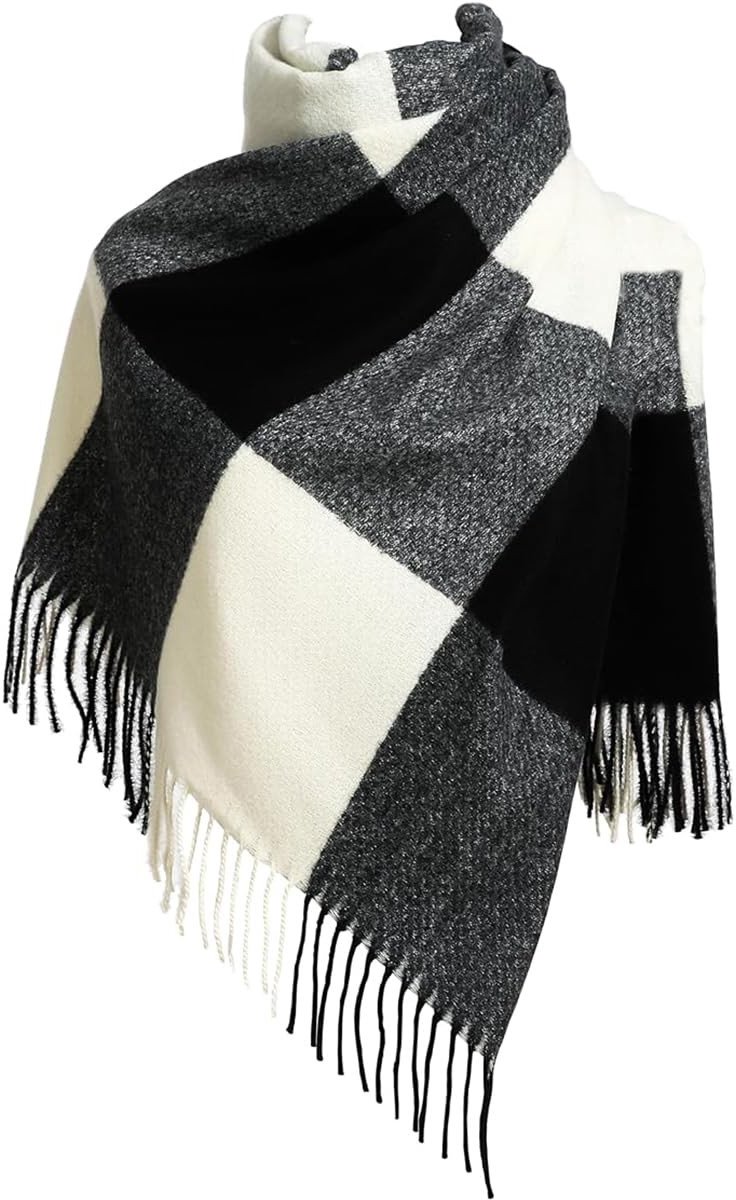 Vrouwelijke Tartan Sjaal met Franjes