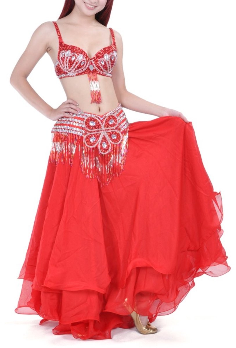 SolidKeus - Drie-laags Chiffon Dansrok voor Impressieve Optredens