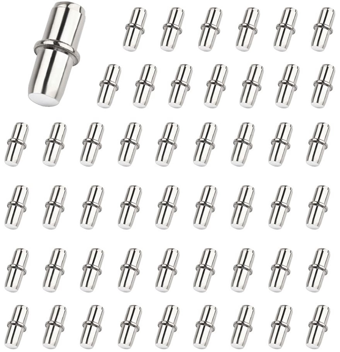 SolidKeus - 50 Stuks 5 mm Planksteunharingen van Vernikkeld Metaal