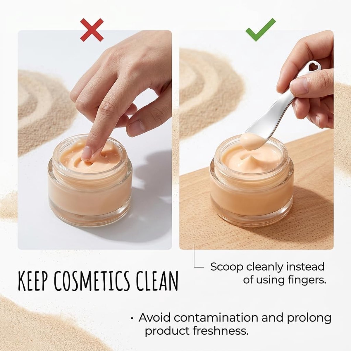 Set van 6 herbruikbare metalen spatels voor gezichtscrème, make-up en huidverzorging - ideaal voor lotions, maskers en beautyaccessoires in goud, zilver en roségoud