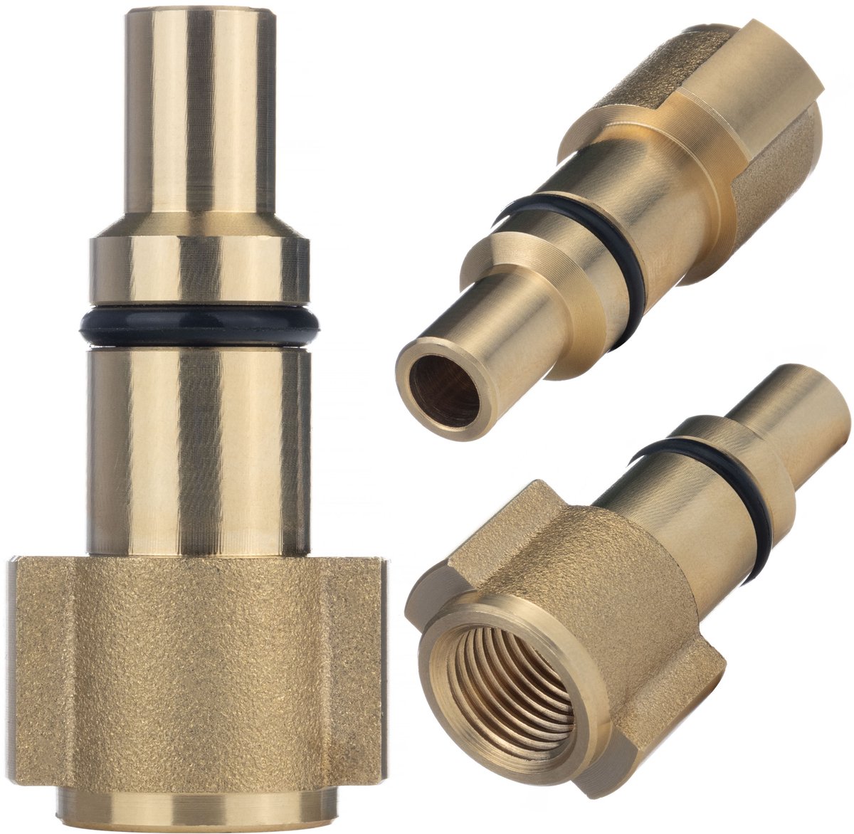 Rosfix Adapter Vervanging Bayonet - Messing 1/4" IG - 160 bar 60°C - Geschikt voor Lavor Nieuw, Parkside