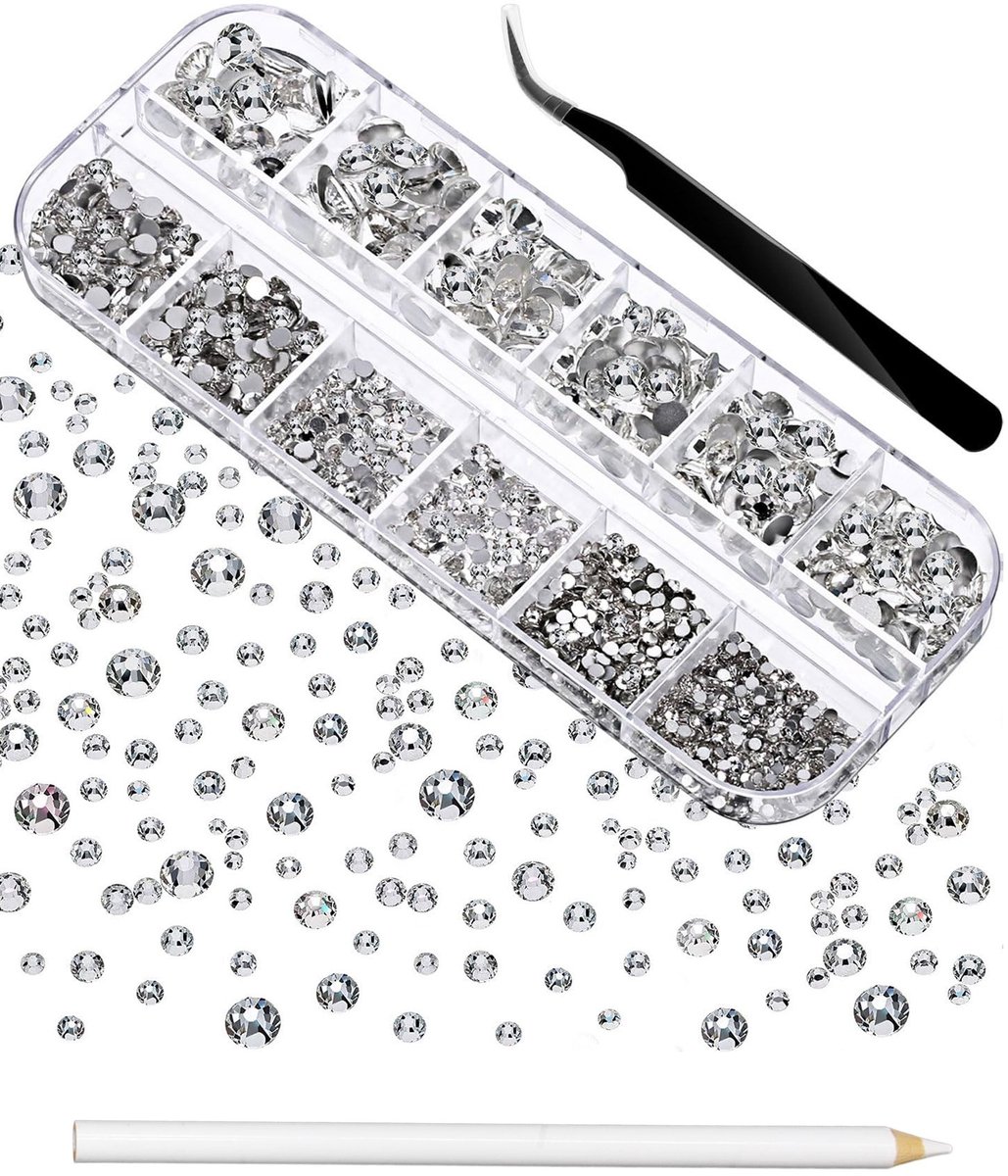 Omgoods - Nageldecoratieset met Kristallen en Pincet