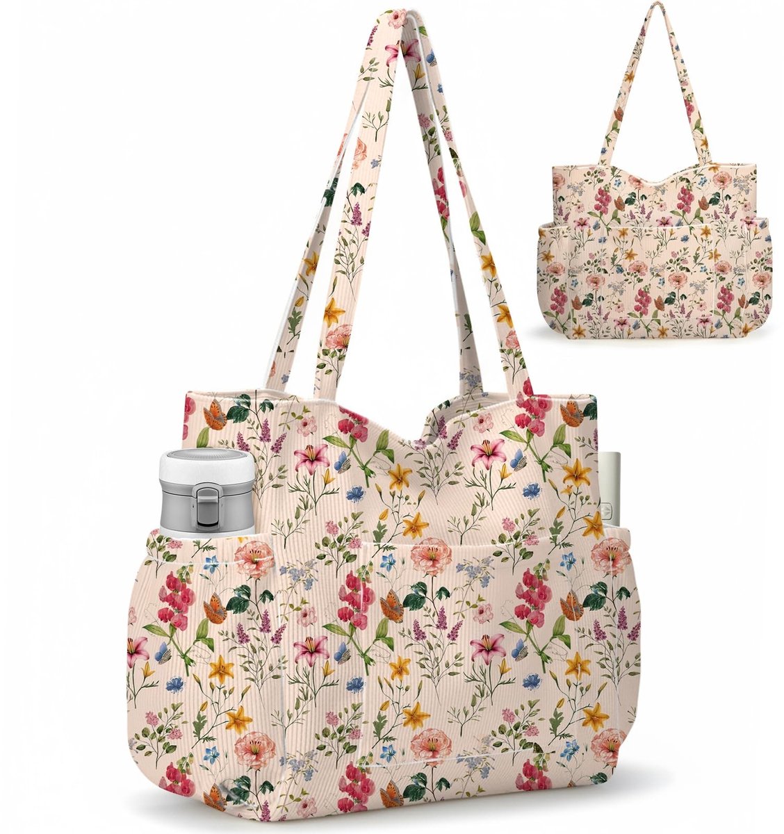 Omgoods - Multifunctionele Corduroy Shopper Tas voor Dames