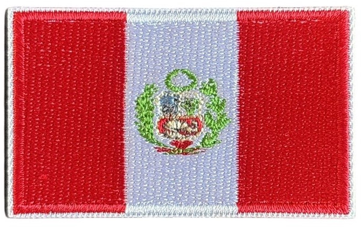 Patchy® – Peruaanse Vlag Strijk Embleem Patch 6.5 x 4 cm
