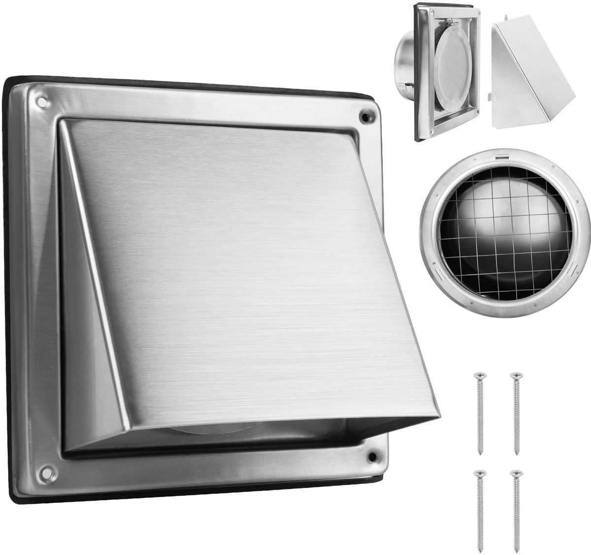 SolidKeus - Roestvrijstalen Ventilatiegrille 100 mm
