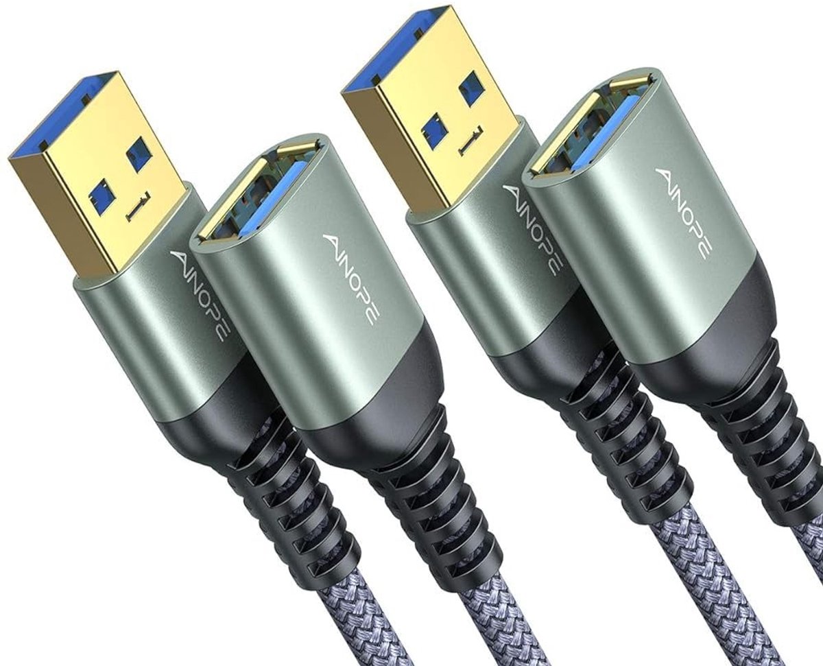 SolidKeus - USB 3.0 Verlengkabel 2m (2 Pack)