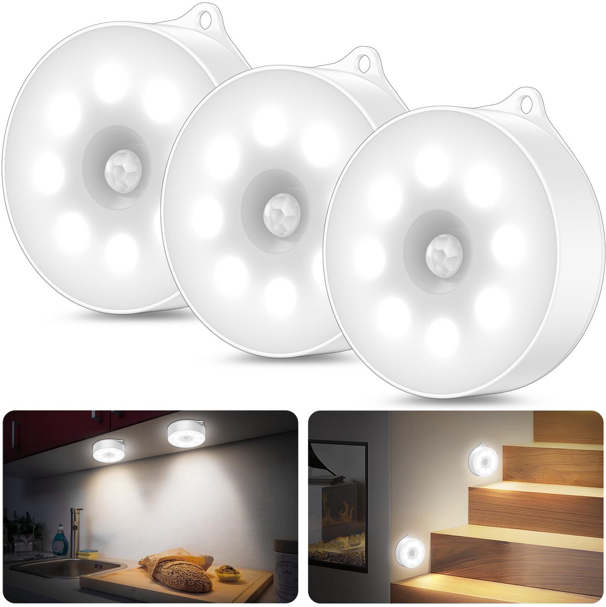 SolidKeus - Interieurverlichting met Bewegingssensor - Set van 3