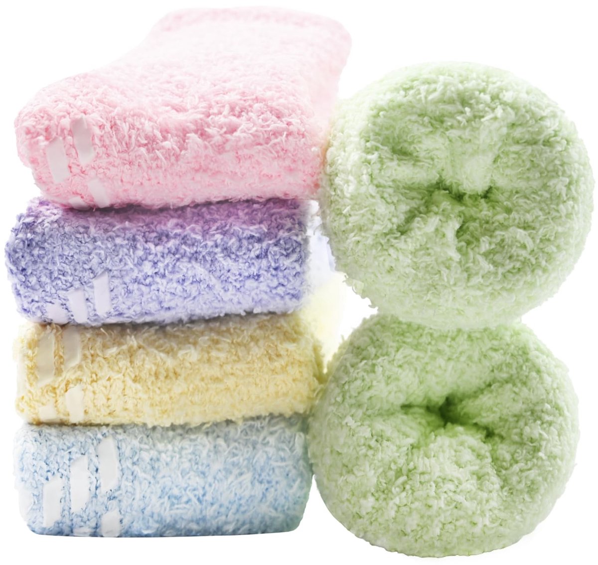 SolidKeus - 5 Paar Fluffy Dikke Sokken voor Vrouwen, Warm en Zacht