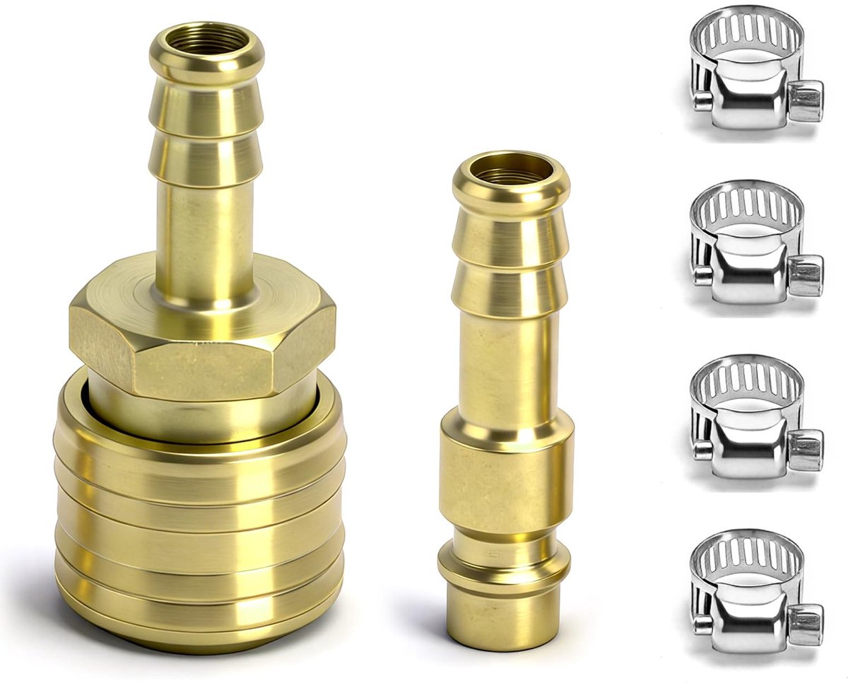 SolidKeus - Set van 6 Robuuste Slangverbindingen 10 mm