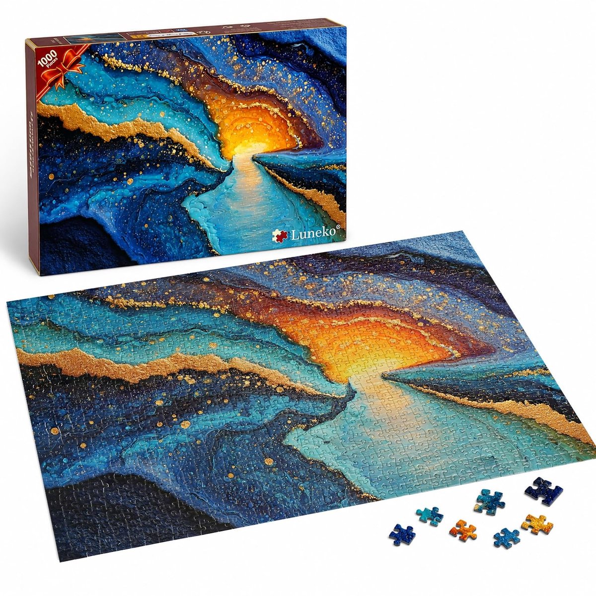 SolidKeus - Puzzel voor Volwassenen met 1000 Stukjes Abstracte Kunst in Levende Kleuren
