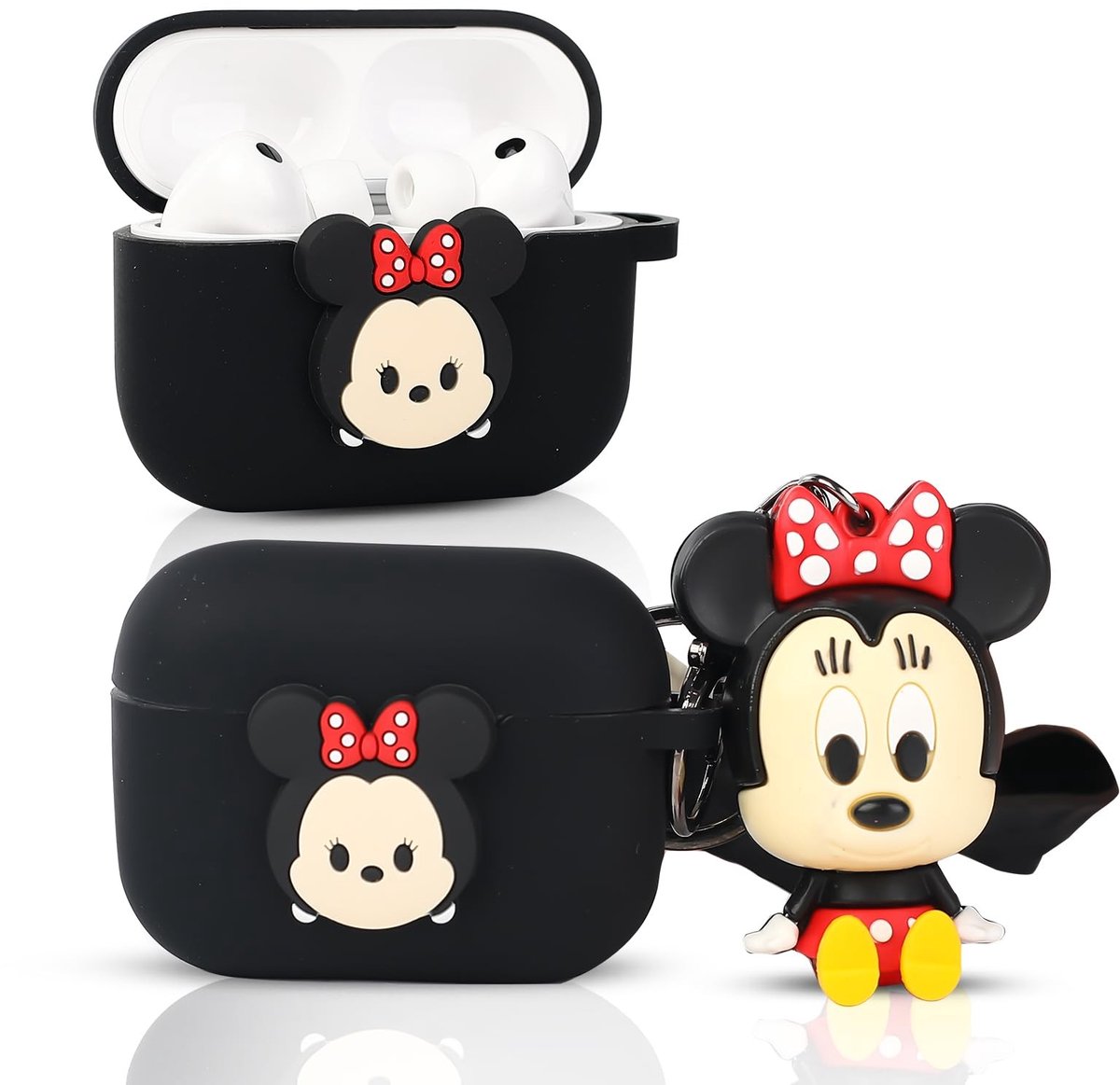 SolidKeus - Beschermhoes voor AirPods Pro 3 met Schattig Cartoon Ontwerp en Sleutelhanger