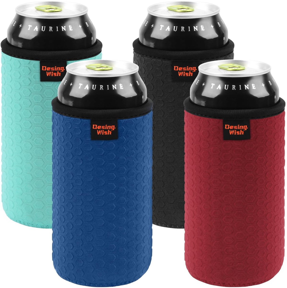 SolidKeus - Set van 4 Neopreen Can Coolers voor Bevroren Dranken