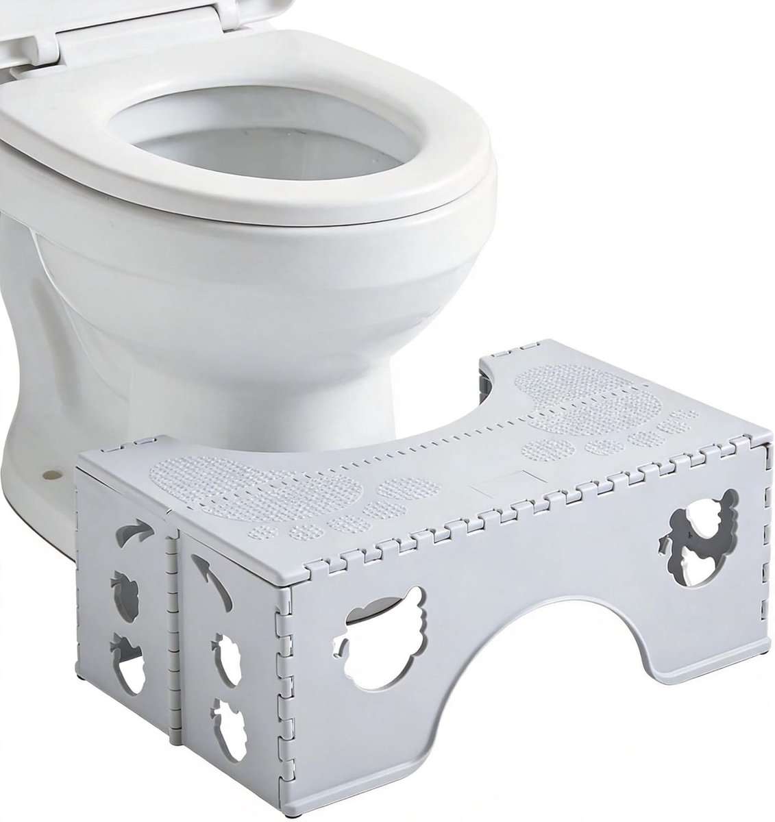 Toiletkruk badkamer Toiletkruk voor volwassenen 45x30x18cm Tritthocker Klohocker Ergonomische Toiletkruk Draagbaar wc-kruk voor Badkamer ter Bestrijding van Constipatie